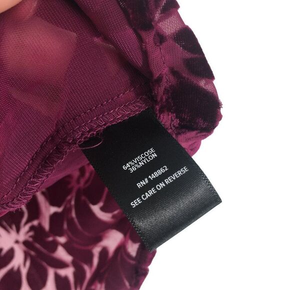 Torrid Burgundy Burnout Blouse - EUC - Picture 4 of 8